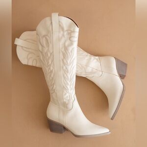 Oasis Society “The Samara” White Tall Boots